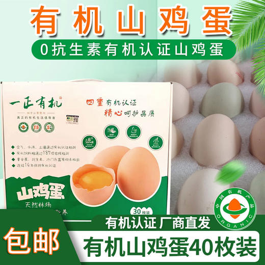 【厂商直发】有机山鸡蛋30枚无抗无农残散养新鲜土鸡蛋有机认证 商品图14