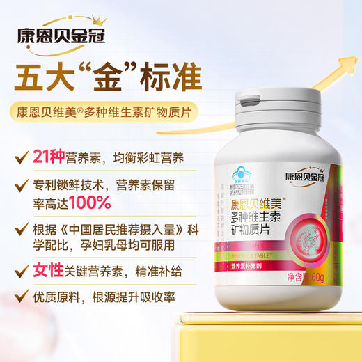 康恩贝金冠女士多维一次补充21种营养配料干净 商品图0