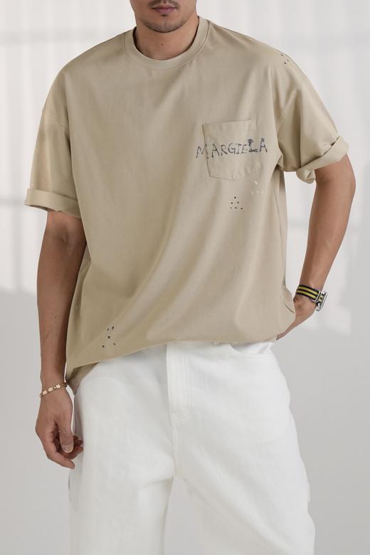 男款全棉涂鸦做旧短袖T恤zh016 商品图3