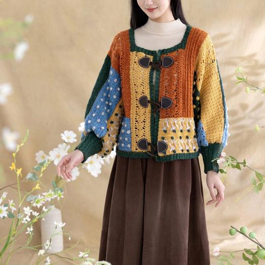 苏苏姐家玲芽开衫手工diy钩针编织上衣毛线团材料包 商品图1