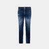 DSQUARED2 男士字母徽标贴片水洗Teddy牛仔裤 蓝色 S74LB1896 S30664 470 商品缩略图0