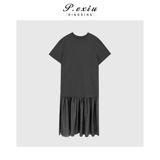 04-1潘依绣丁丁宠粉气质优雅拼接网纱连衣裙Q6545 商品图0