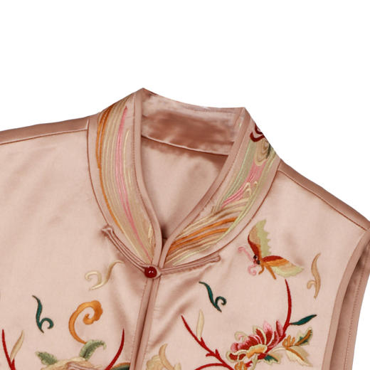NANSONGSILK/NS新中式立领国风盘扣新中式重工刺绣马甲M1D536101Y南宋 商品图4