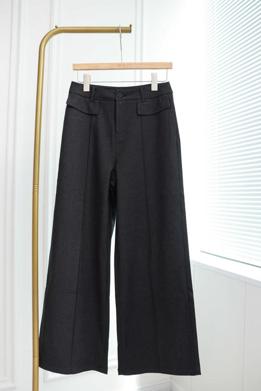 舒适假日|高级感假口袋直筒裤 商品图0