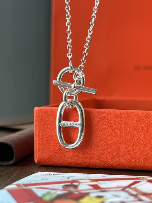 独家对版CNC数控精雕 精工高定  HERMES 爱马仕猪鼻子项链 简约巨百搭 太适合日常穿搭佩戴了！实用性太高～低调又休闲 商品图4