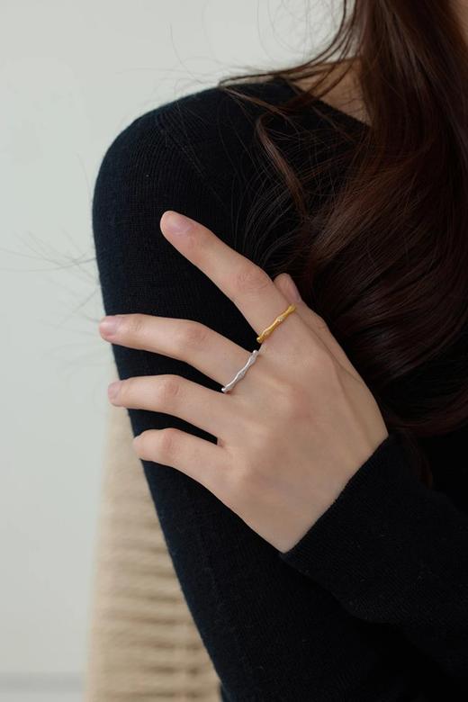 新年新气象节节高 好运乘风/节节高升戒指   银镀金戒指  （非质量问题 不退不换） 商品图5