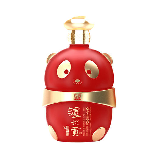 【品年酒】泸州贡福之韵52度浓香型白酒大熊猫礼盒装500ml*2瓶 商品图3