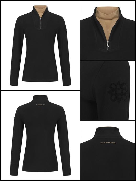 St家新款早春女士半拉链假两件长袖上衣来了！这款立领拉链款，非常实用，不亲眼看，上身体会，很难能和网上市场货平替拉开差距呢。面料全部是原厂，微拉毛无色差，非常洋气的颜色，随意搭配下装就很美很时尚！ 商品图2