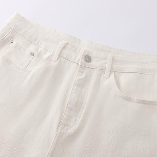 GXG男装26春季简约纯色日常通勤舒适棉弹直筒休闲男式牛仔长裤K&C 商品图6