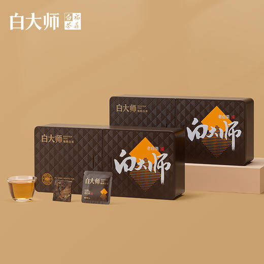 白大师福鼎白茶2021年寿眉老白茶高山茶叶礼盒装送礼小方片210g 商品图1