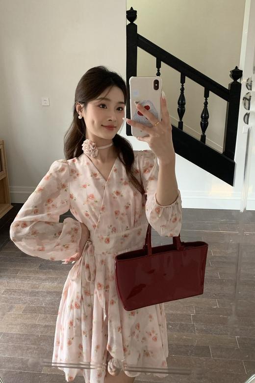 amadella 甜美浪漫玫瑰花碎花收腰连衣裙 22279 商品图2