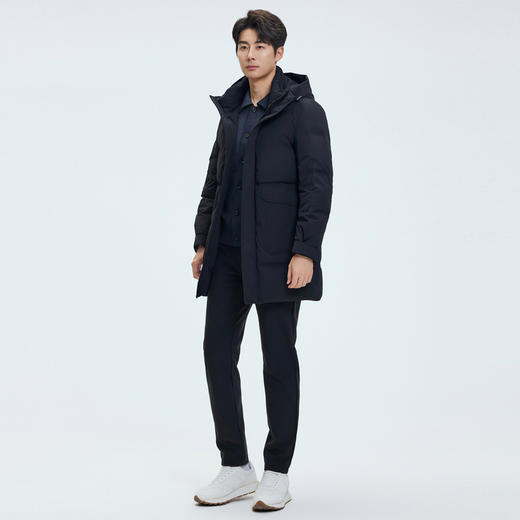 【门店同款&鸭绒】圣得西25年冬季连帽中长款羽绒服保暖男士外套 商品图3