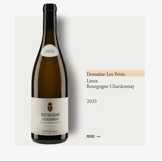 Les Petits Lieux Bourgogne Chardonnay 2023伯禄酒庄勃艮第霞多丽干白葡萄酒2023 商品图0