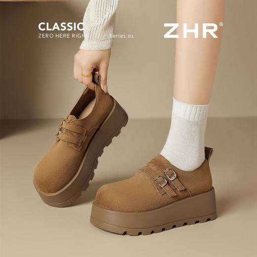 ZHR【6CM厚底】复古勃肯鞋女2026春季百搭轻便休闲鞋增高乐福鞋女 商品图5