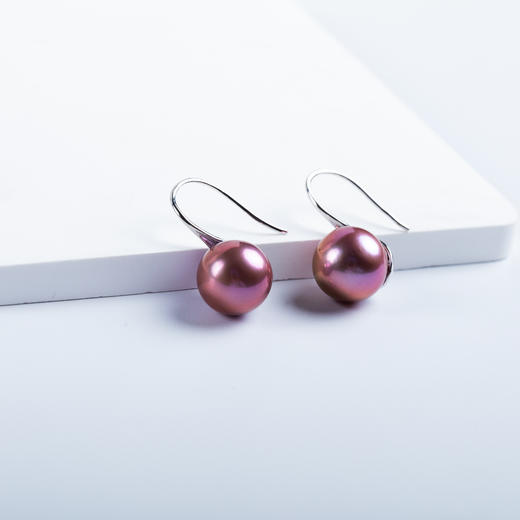 紫色淡水珍珠高跟鞋耳钩 EGG16 商品图0