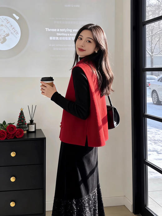 【百图lulu定制】【虞美人闪光裙】鱼尾 亮片 点缀 丝绒鱼尾裙 商品图4