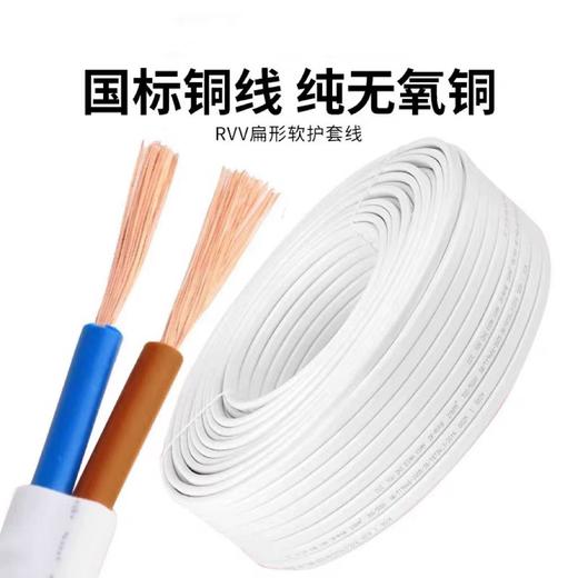 【HDXK】2*1.0白护套线 1盘 100米/盘 商品图2