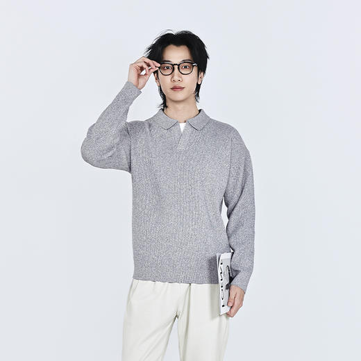【新品上新】HX 春季假两件翻领毛衫S107610004101 商品图2