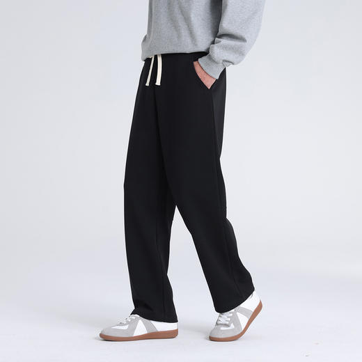 GXG男装26春季简约时尚舒适松紧腰系绳宽松直筒男式运动休闲裤K&C 商品图1