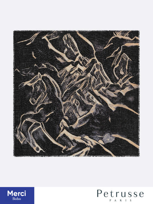 【马年图腾】Petrusse 贝图丝 Allure 倾城 羊毛真丝方巾 商品图10