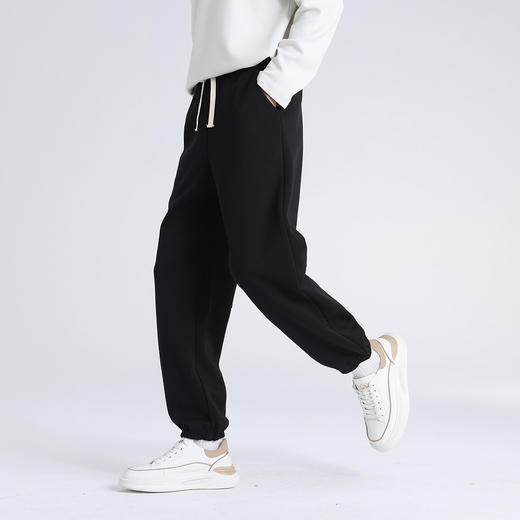 GXG男装26春季运动潮流简约百搭舒适松紧腰系绳男式束脚休闲裤K&C 商品图3