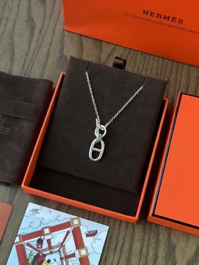 独家对版CNC数控精雕 精工高定  HERMES 爱马仕猪鼻子项链 简约巨百搭 太适合日常穿搭佩戴了！实用性太高～低调又休闲