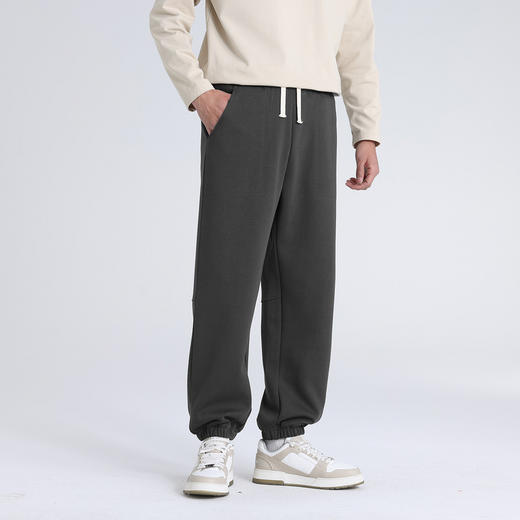 GXG男装26春季运动潮流简约百搭舒适松紧腰系绳男式束脚休闲裤K&C 商品图4