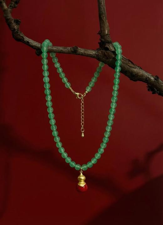 【宫里上新】福禄凝红系列-玉髓葫芦项链 商品图1