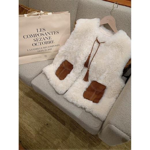 金蘑菇菇 我的日常皮草 咩咩马甲/ 冰岛皮毛一体 商品图1