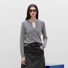 贝壳扣毛衣！26秋冬新款格雷系套头羊毛针织衫纽扣门襟V领上衣！ 商品缩略图0