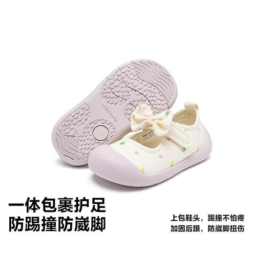 【稳墩墩】迷你巴拉巴拉宝宝学步鞋女宝蝴蝶结舒适透气帆布鞋防滑 商品图3