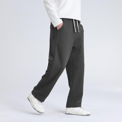 GXG男装26春季简约时尚舒适松紧腰系绳宽松直筒男式运动休闲裤K&C 商品图6