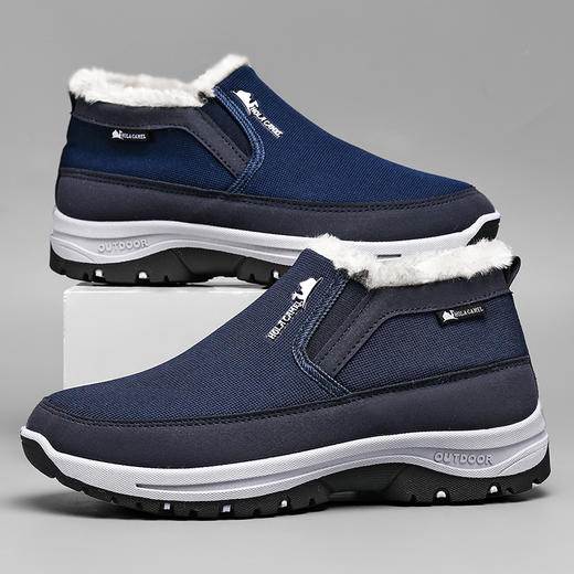 男士户外雪地靴懒人雪地鞋防滑加绒加厚保暖棉鞋防滑休闲鞋 商品图6