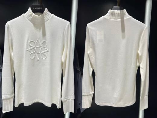 St家新款女士磨毛立领长袖来了！st原厂❗针织领袖立体logo上衣，注定是个爆款小衫，磨毛弹力面料，温温柔柔软软糯糯，超级百搭，真的很好看很好穿，看起来干干净净！ 商品图3