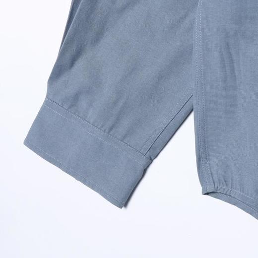 61050SDSA男士春夏新款痞帅男装极简风纯色口袋拼接长袖衬衫百搭宽松 商品图5