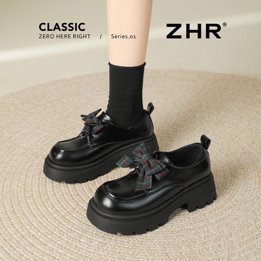 ZHR则则厚底增高蝴蝶结单鞋2026新款英伦单鞋复古小皮鞋洋气女鞋 商品图5