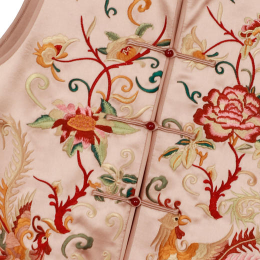 NANSONGSILK/NS新中式立领国风盘扣新中式重工刺绣马甲M1D536101Y南宋 商品图5