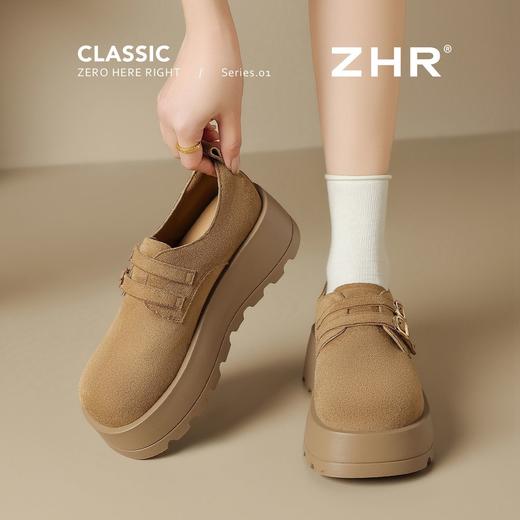 ZHR【6CM厚底】复古勃肯鞋女2026春季百搭轻便休闲鞋增高乐福鞋女 商品图7