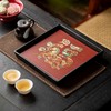 故宫红方形梅花干泡茶盘，新中式家用创意壶承，泡茶盘 托盘 茶台 商品缩略图4