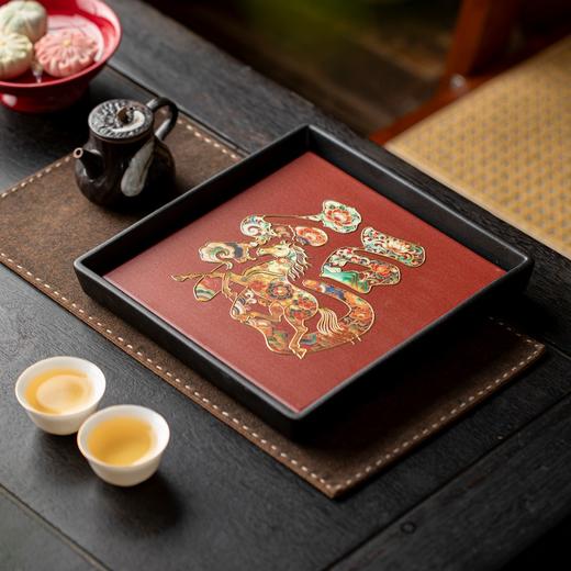 故宫红方形梅花干泡茶盘，新中式家用创意壶承，泡茶盘 托盘 茶台 商品图4