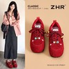 ZHR红色内增高阿甘鞋女鞋2026春季新款平底运动休闲鞋百搭德训鞋 商品缩略图0