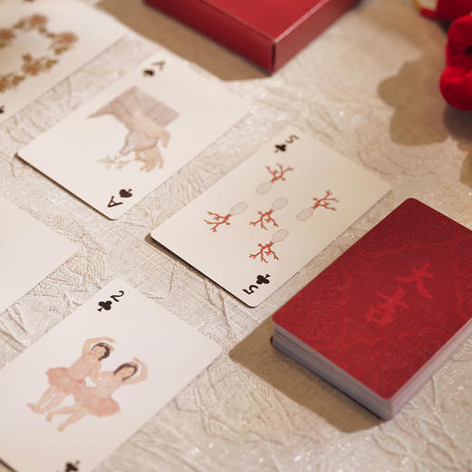 马上开心 丙午年林曦水墨原作印花艺术雅趣扑克牌 山林曦照 商品图1