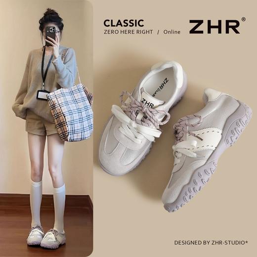 【头层猪皮】ZHR软底增高阿甘鞋百搭轻便德训鞋新款户外休闲鞋女 商品图0