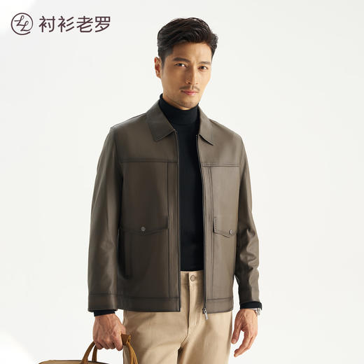 【玄甲七号】真绵羊皮牛纹隐形口袋皮衣257Y0L507N[门店专款] 商品图1