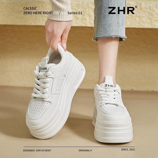 ZHR则则7.5CM厚底增高小白鞋女春秋款百搭运动休闲鞋女爆款板鞋女 商品图4