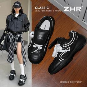 ZHR则则猪皮垫内增高阿甘鞋2026春情侣款百搭德训鞋轻便休闲鞋女