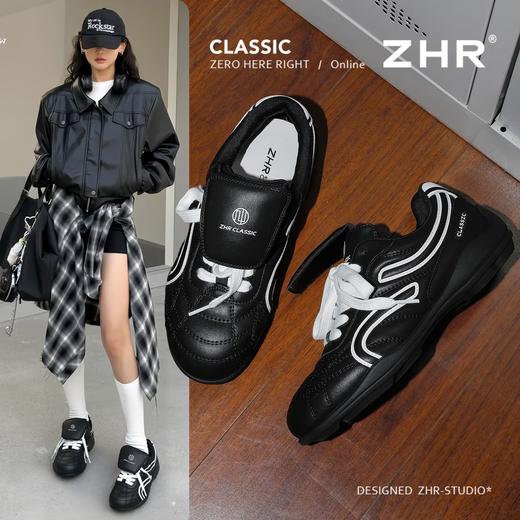 ZHR则则猪皮垫内增高阿甘鞋2026春情侣款百搭德训鞋轻便休闲鞋女 商品图0
