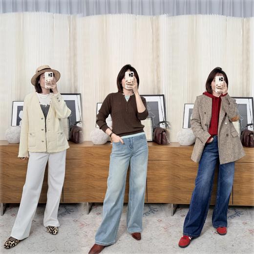 【贝拉推荐】自由尺度 2026神裤！原地封神！ADVANCE前进FREE CROSS四面弹面料 直筒宽松显瘦牛仔裤 梨形天菜 四季可穿三色可选 商品图0