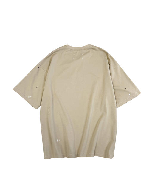 男款全棉涂鸦做旧短袖T恤zh016 商品图1