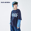 预售4.20发 蓝汽水2026春季新款男童T恤潮酷字母青少年假两件全棉长袖上衣 商品缩略图0